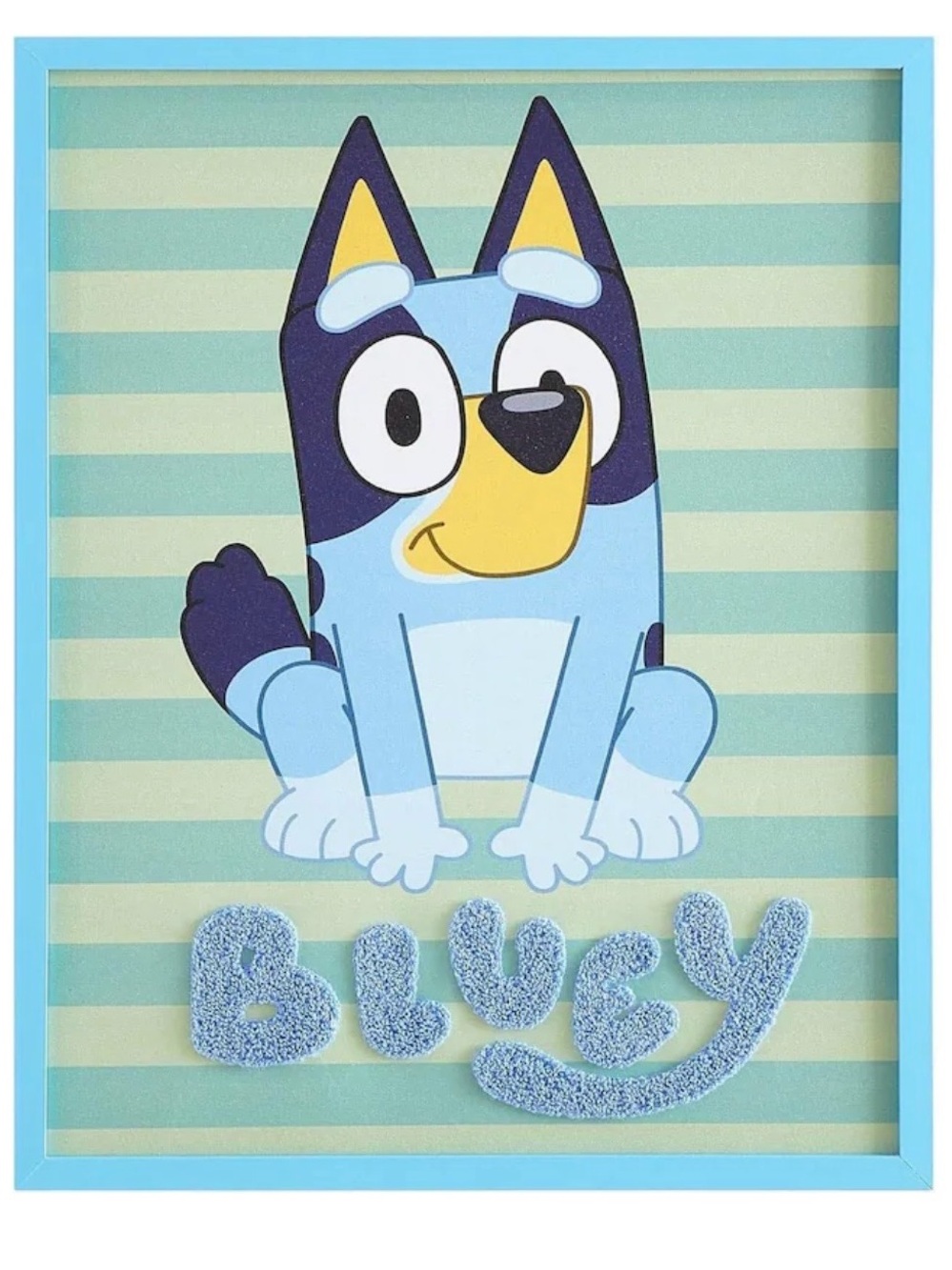 Bluey Framed Kids Wall Art - Blue Frame